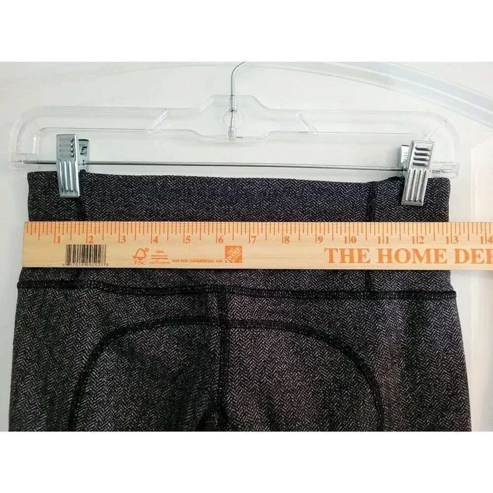 Lululemon Women’s Gray Gather & Grow Crop Leggings Dark Gray 4 - Picture 5 of 9